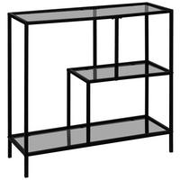 REGAL Grau, Schwarz  - Schwarz/Grau, Basics, Glas/Metall (80/79,5/30cm) - Xora