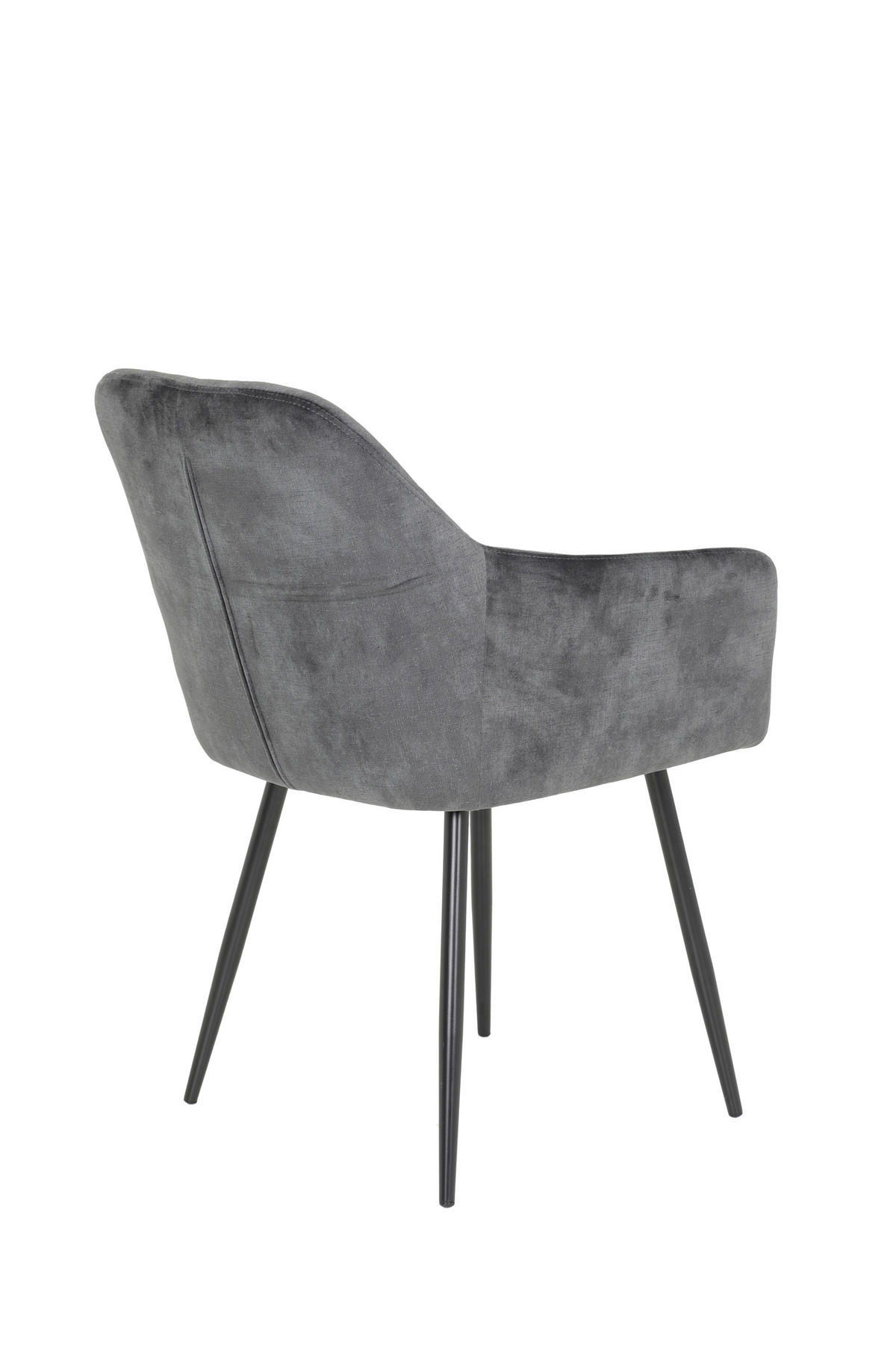 TISCHGRUPPE Samt Anthrazit, Weiß Hochglanz  - Weiß Hochglanz/Anthrazit, MODERN, Textil/Metall (140/76/80cm) - MID.YOU