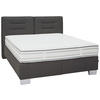 BOXSPRINGBETT 200/200 cm  in Schwarz  - Chromfarben/Schwarz, KONVENTIONELL, Textil (200/200cm) - Dieter Knoll