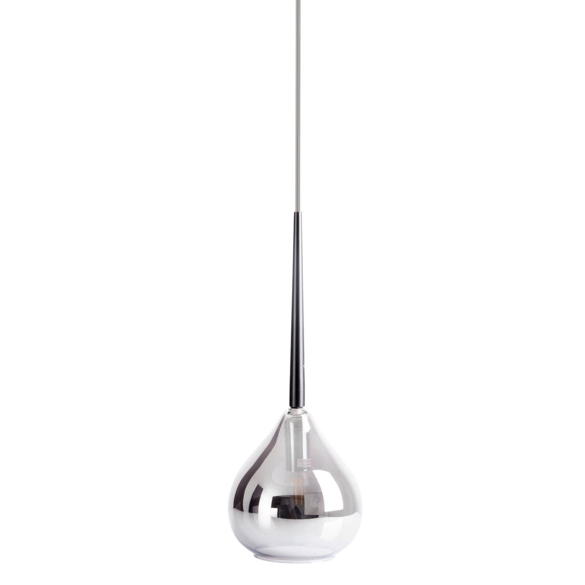 HÄNGELEUCHTE Vaso 136/16 cm   - Anthrazit/Schwarz, Design, Glas/Kunststoff (136/16cm) - Näve