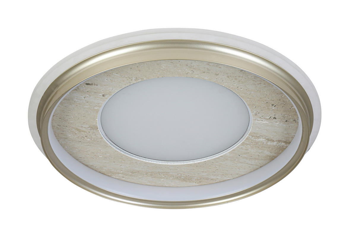 DECKENLEUCHTE 52/8 cm  - Chromfarben/Champagner, Trend, Kunststoff/Metall (52/8cm) - Collett's Monde