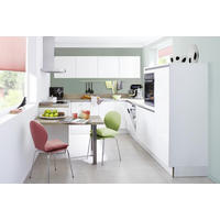 EINBAUKÜCHE   - Weiss/Eichefarben, Design, Holzwerkstoff - Dieter Knoll