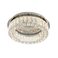 STROPNÉ LED SVIETIDLO, 40/14 cm  - priehľadné, Konventionell, kov/sklo (40/14cm) - Novel