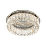 LED-DECKENLEUCHTE 40/14 cm   - Transparent, KONVENTIONELL, Glas/Metall (40/14cm) - Novel