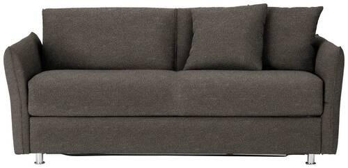 SCHLAFSOFA in Textil Braun  - Chromfarben/Braun, Modern, Textil/Metall (194/85/100cm) - Bali