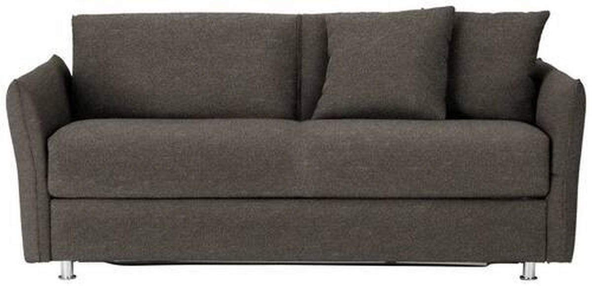 SCHLAFSOFA in Textil Braun  - Chromfarben/Braun, Modern, Textil/Metall (194/85/100cm) - Bali