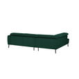 ECKSOFA in Feincord Waldgrün  205/280 cm  - Waldgrün/Schwarz, Design, Textil/Metall (205/280cm) - Xora