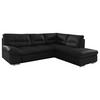 ECKSOFA in Echtleder Schwarz  - Chromfarben/Schwarz, Design, Leder/Metall (268/216cm) - Livetastic