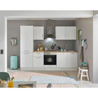 KÜCHENBLOCK 270 cm   in Weiß, Eiche Artisan  - Chromfarben/Weiß, Basics, Holzwerkstoff/Metall (270cm) - MID.YOU