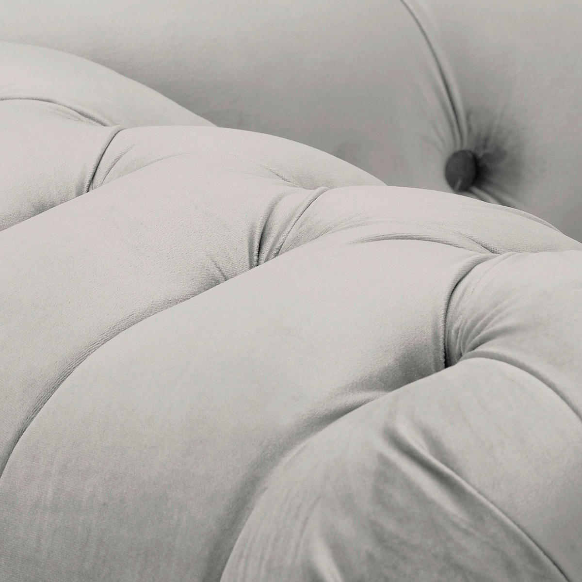 RÉCAMIERE Samt Grau  - Braun/Grau, Design, Holz/Textil (185/93/75cm) - Livetastic