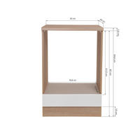 INBYGGNADSSKÅP FÖR SPIS 60/84,8/60 cm  i svart, ekfärgad  - svart/ekfärgad, Basics, trämaterial (60/84,8/60cm) - Respekta