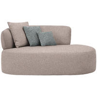 RÉCAMIERE in Flachgewebe Hellbraun, Grau, Grün  - Hellbraun/Schwarz, MODERN, Kunststoff/Textil (166/86/105cm) - Hom`in