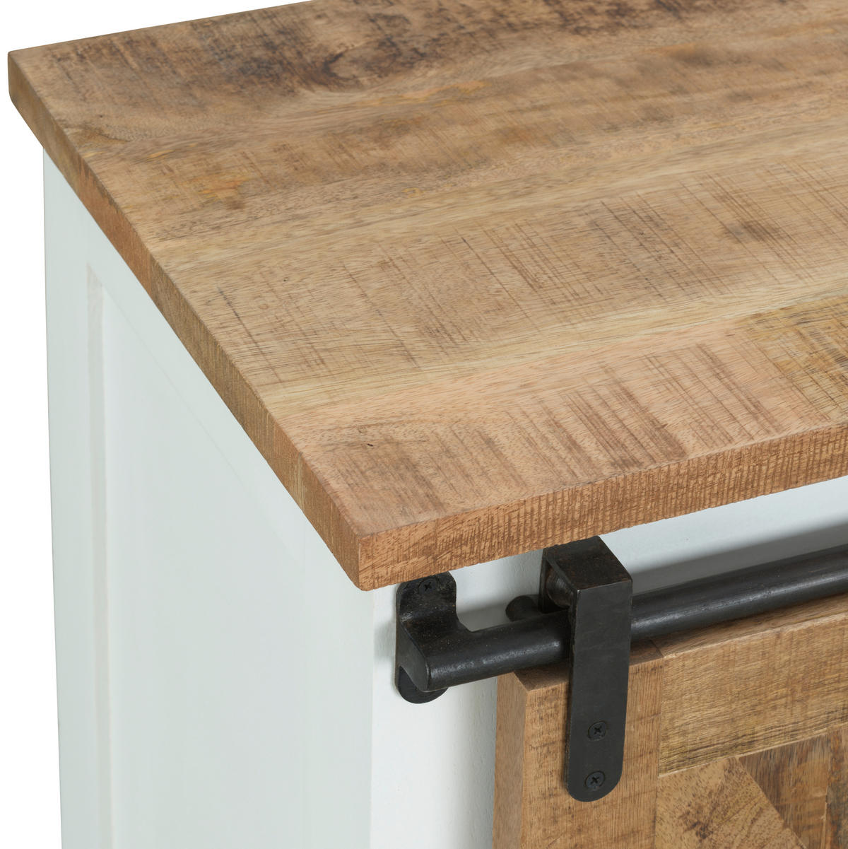 KOMODA   150/85/45 cm   prirodne boje, crna, bijela  - bijela/prirodne boje, Lifestyle, drvni materijal/metal (150/85/45cm) - MID.YOU