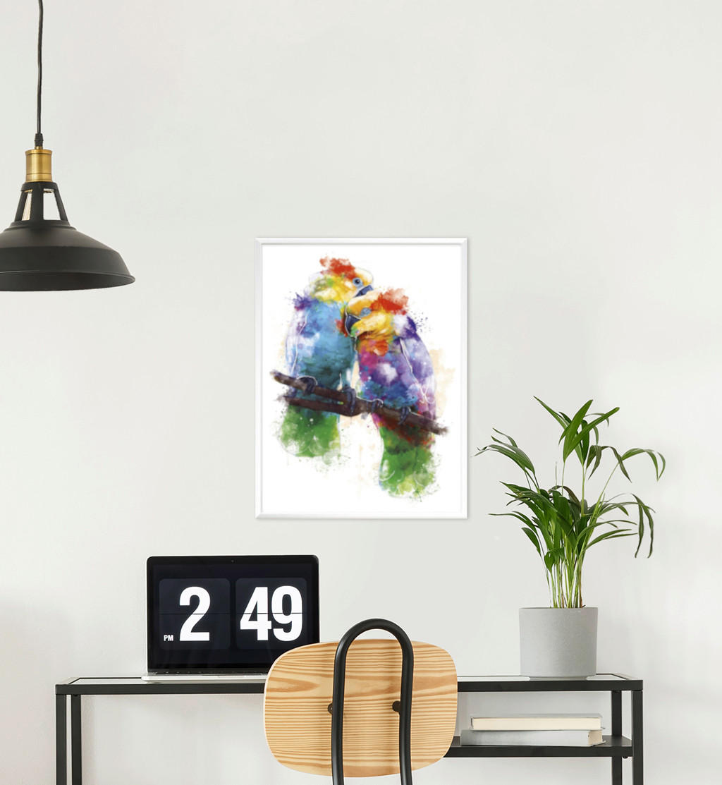 KUNSTDRUCK Tiere 30/40 cm  - Multicolor, Basics, Papier (30/40cm) - Monee