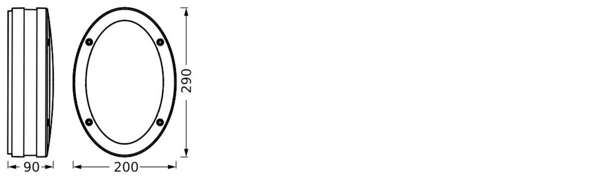 AUßENLEUCHTE 20/9/29 cm   - Dunkelgrau, Basics, Kunststoff/Metall (20/9/29cm) - Osram