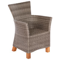 GARTENSESSEL-SET Metall, Kunststoff Grau  - Naturfarben/Grau, MODERN, Holz/Kunststoff (66/88/66cm) - Gardenson