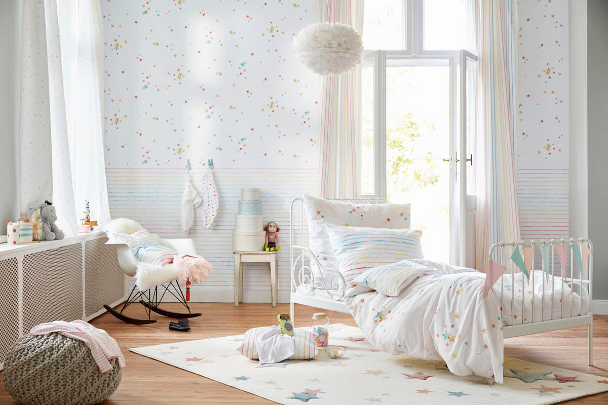 DETSKÝ KOBEREC, 120/170 cm, biela, svetlomodrá, svetloružová - svetlomodrá/biela, Trend, textil (120/170cm) - Esprit