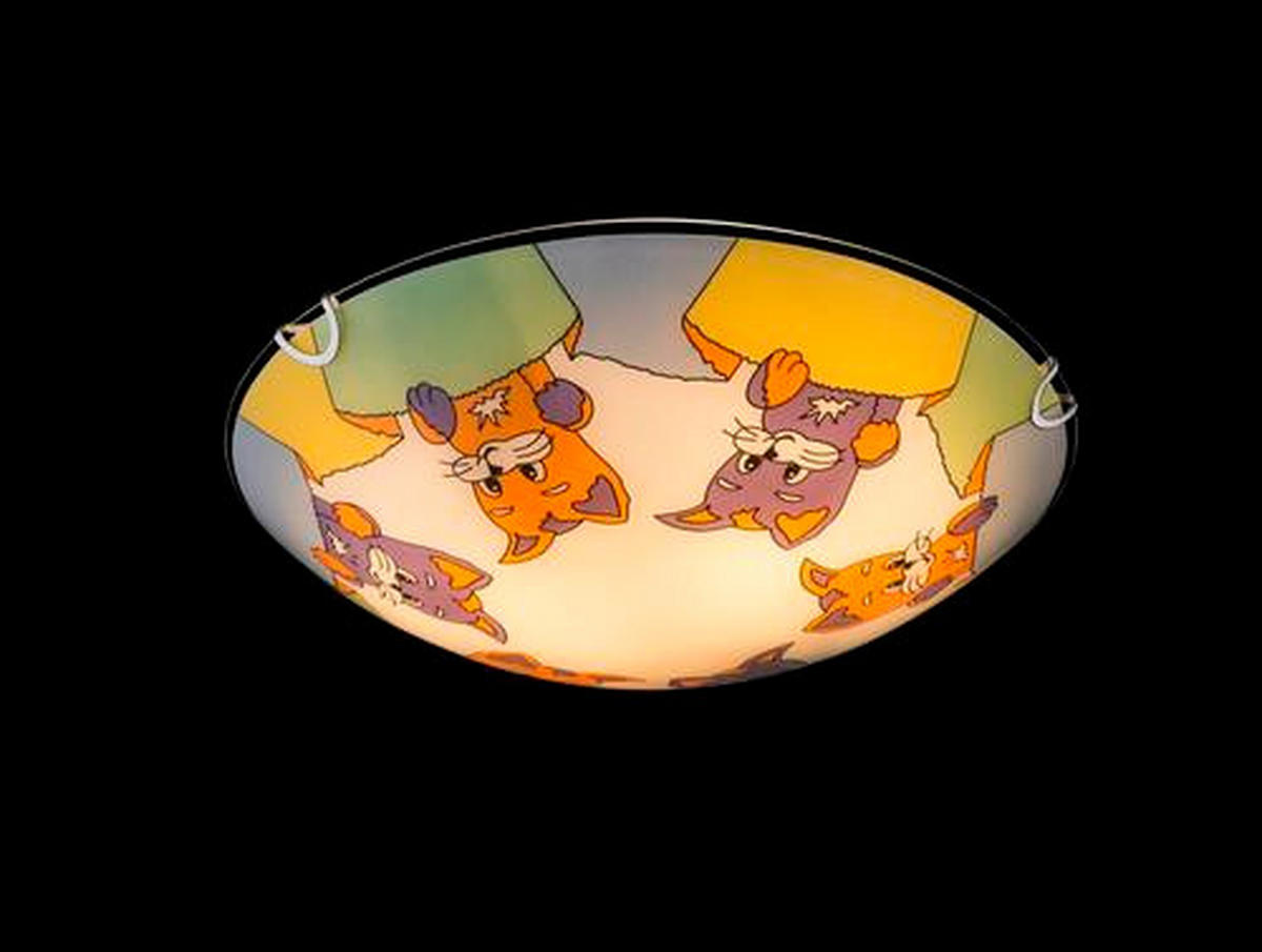 TAKLAMPA BARNRUM 30/6,5 cm   - vit/multicolor, Lifestyle, metall/glas (30/6,5cm)