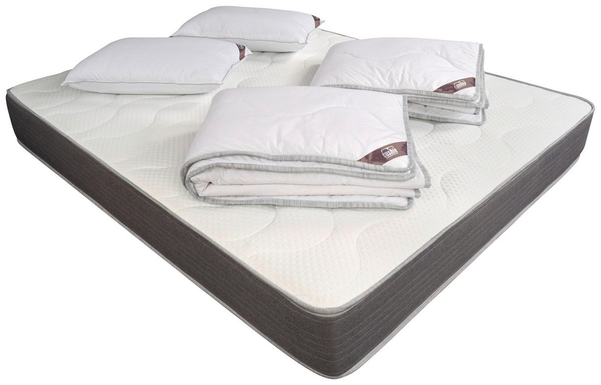 SALTEA 160X200 +PERNE + PILOTE  - alb, Basics (140/200cm)