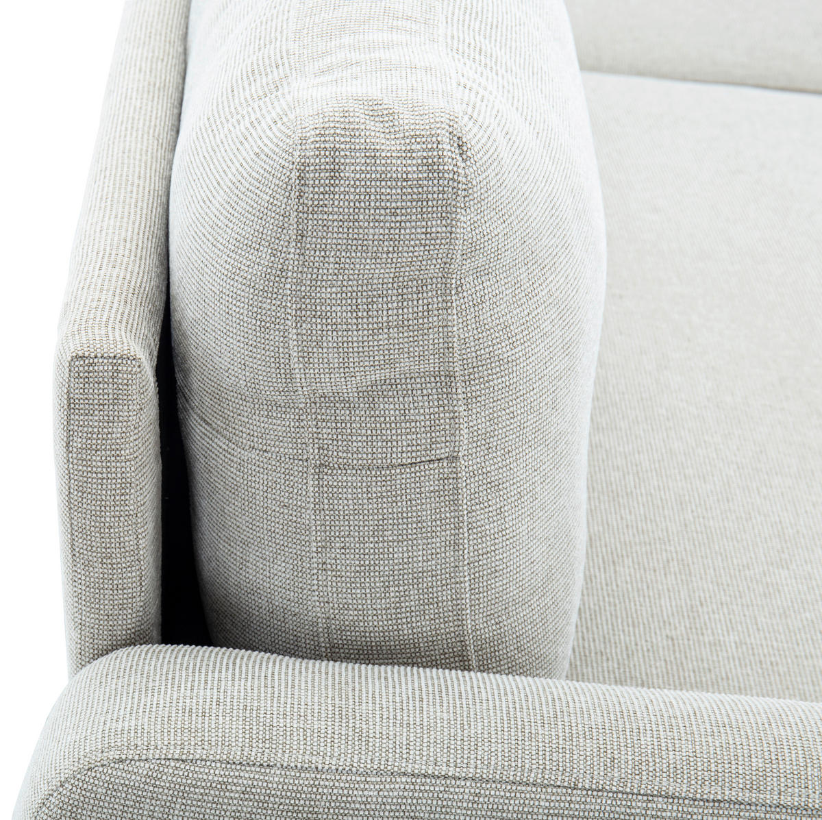 ECKSOFA Leinenoptik Beige  - Beige/Schwarz, Design, Kunststoff/Textil (152,5/225,5cm) - Livetastic