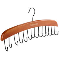 KRAWATTENBÜGEL Holz, Metall  - Walnussfarben, Basics, Holz/Metall (40/1,8/17cm) - Homeware