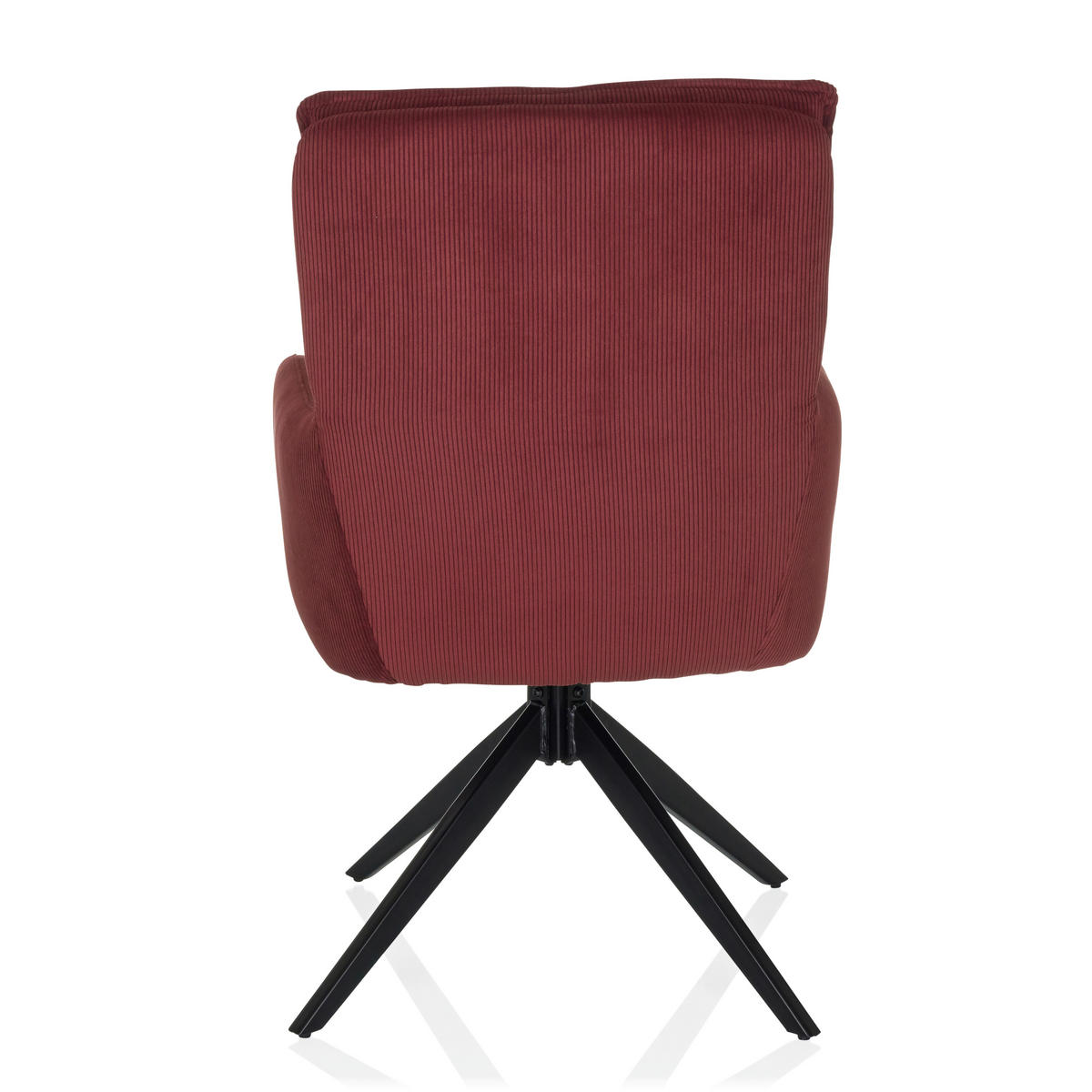 ARMLEHNSTUHL  in Cord  - Rot/Schwarz, MODERN, Textil/Metall (58/94/60cm) - MID.YOU