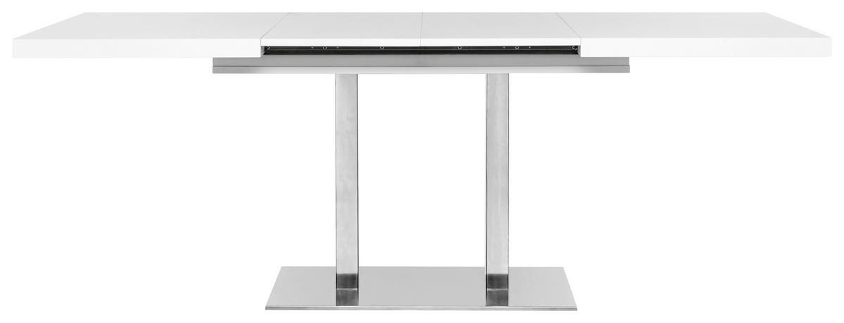 STOL ZA BLAGOVAONICU  bijela, boje oplemenjenog čelika  drvni materijal      - bijela/boje oplemenjenog čelika, Konvencionalno, drvni materijal/metal (120/80/74cm) - MID.YOU