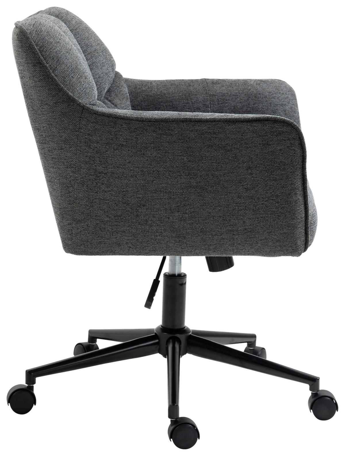 DREHSTUHL Webstoff Grau  - Schwarz/Grau, MODERN, Kunststoff/Textil (64/90/62cm) - MID.YOU