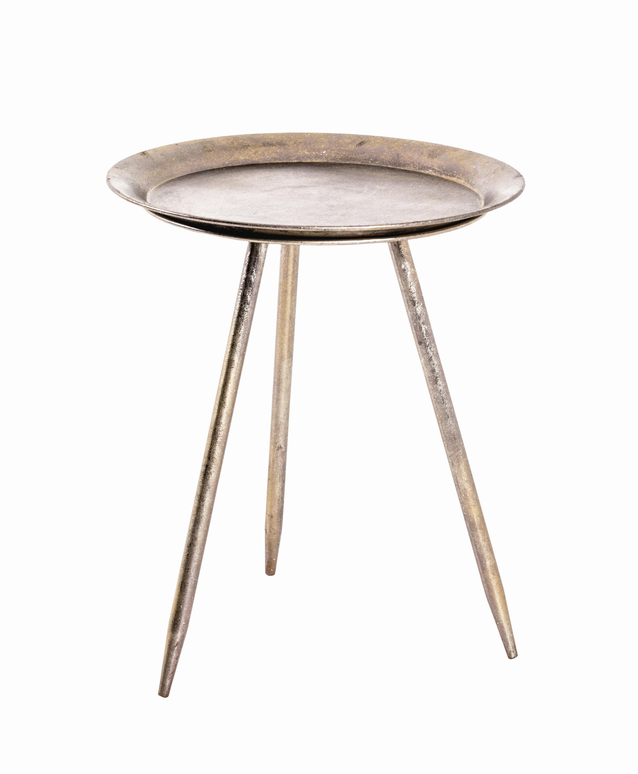 BEISTELLTISCH 47/47/38 cm Bronzefarben rund  - Bronzefarben, Trend, Metall (47/47/38cm)