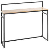 KONSOLENTISCH in Metall, Holzwerkstoff 100/30/89 cm    - Eichefarben/Schwarz, Design, Holzwerkstoff/Metall (100/30/89cm)