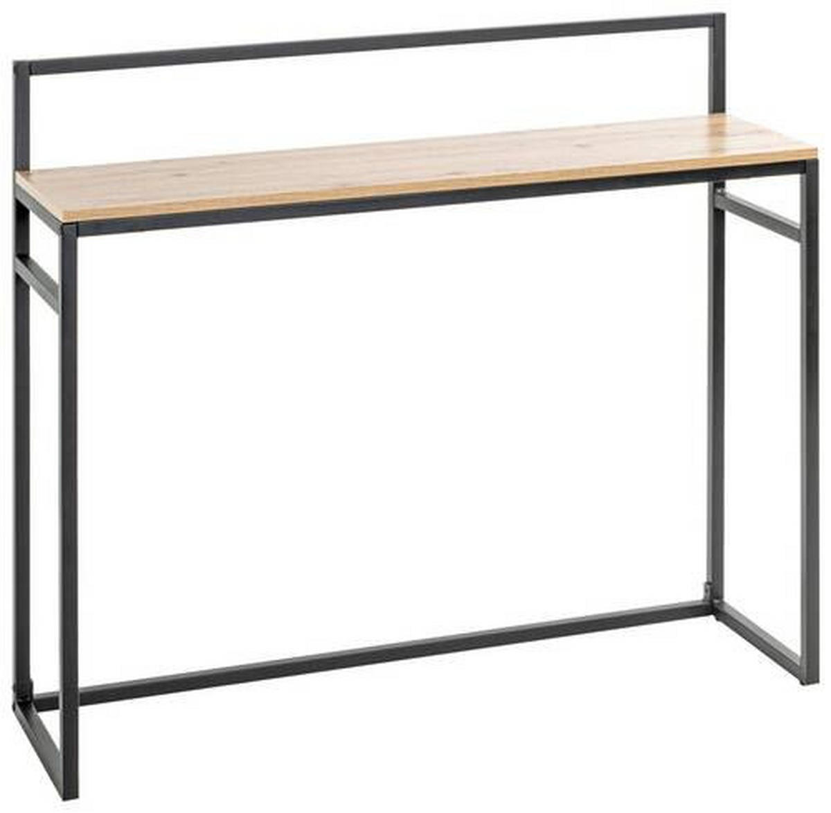 KONSOLENTISCH in Metall, Holzwerkstoff 100/30/89 cm    - Eichefarben/Schwarz, Design, Holzwerkstoff/Metall (100/30/89cm)