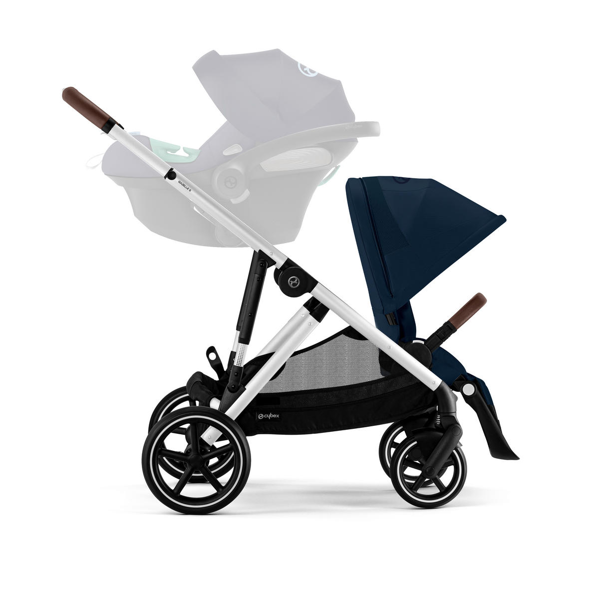 DJEČJA KOLICA  GAZELLE S  - tamno plava/srebrne boje, Basics, tekstil/metal (93-106/65/100-110cm) - Cybex