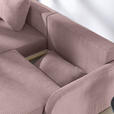 ECKSOFA in Cord Rosa  - Schwarz/Rosa, KONVENTIONELL, Kunststoff/Textil (217/146cm) - Carryhome