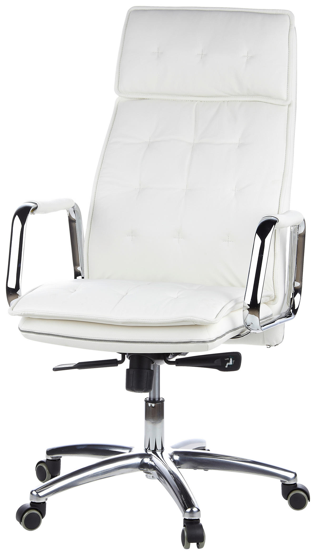 CHEFSESSEL Creme  - Creme, Basics, Leder/Kunststoff (60/130/48cm) - MID.YOU
