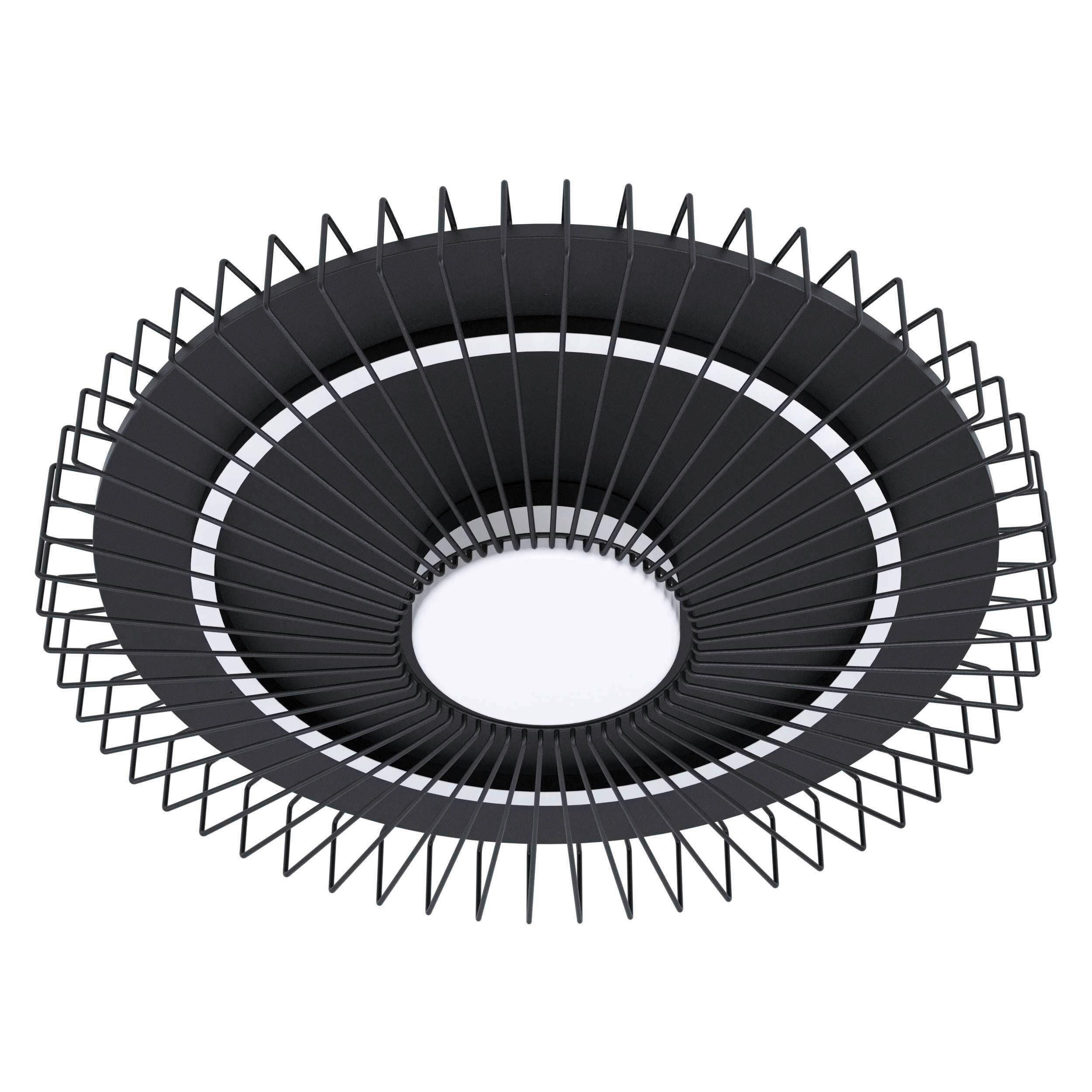 DECKENLEUCHTE 22,5 W  57/10 cm    - Klar/Schwarz, Design, Kunststoff/Metall (57/10cm) - Eglo