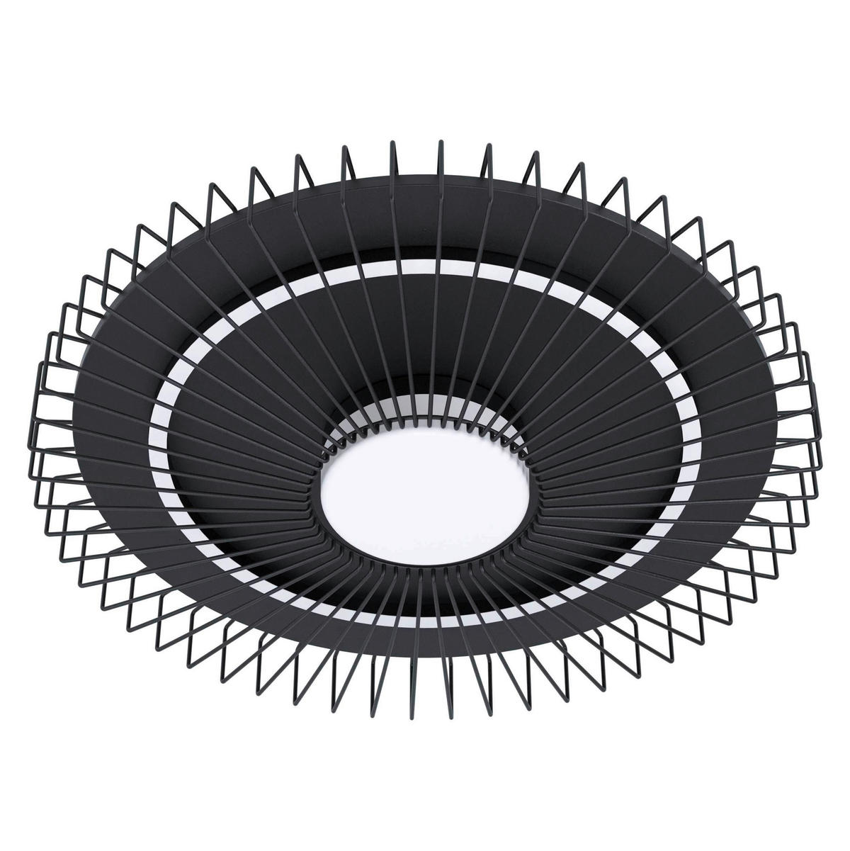 DECKENLEUCHTE 22,5 W  57/10 cm    - Klar/Schwarz, Design, Kunststoff/Metall (57/10cm) - Eglo