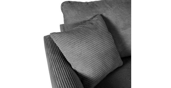 ECKSOFA Anthrazit Cord  - Anthrazit/Schwarz, Design, Kunststoff/Textil (240/175cm) - Landscape