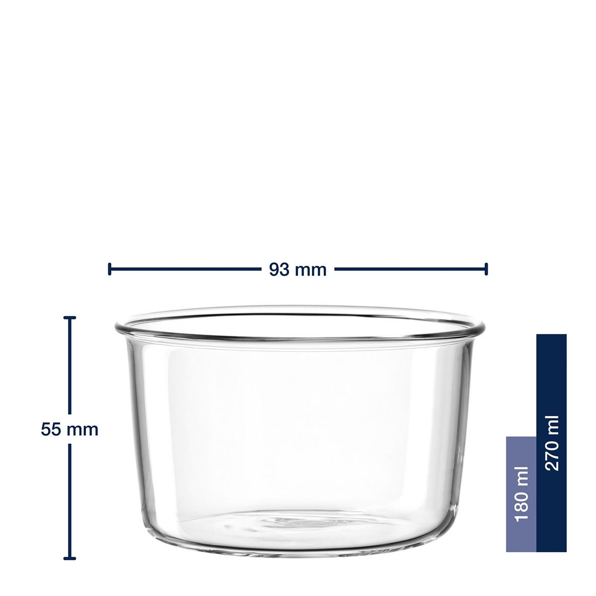 SET ZDJELA      9/5/9 cm     VETRO  - boje oplemenjenog čelika/prozirno, Basics, staklo/metal (9/5/9cm) - Leonardo