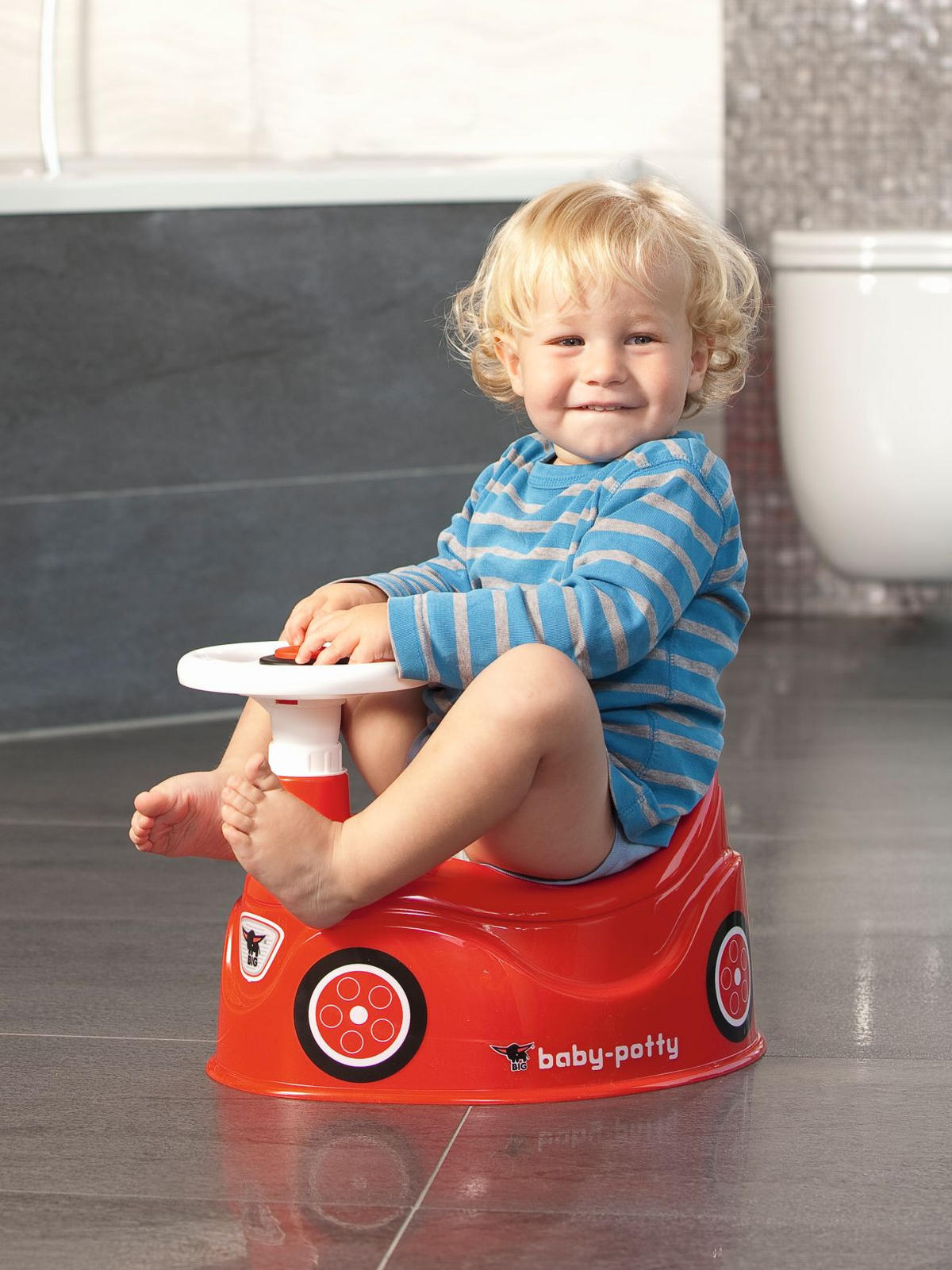 TÖPFCHEN BIG Baby Potty  - Rot, Basics, Kunststoff (43/31/28cm) - BIG