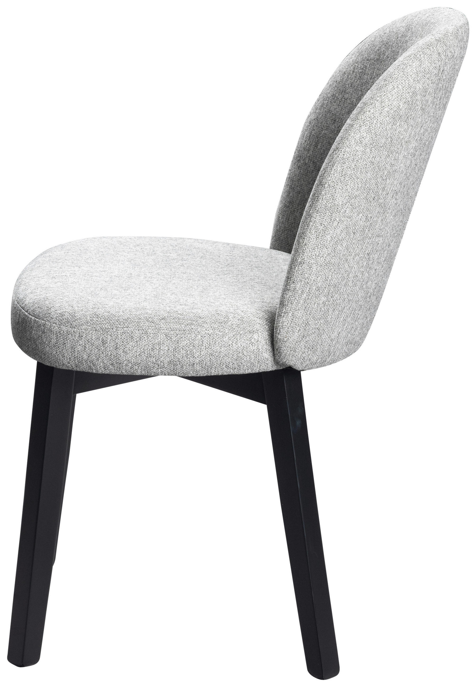 VIERFUßSTUHL - Schwarz/Grau, MODERN, Holz/Textil (50/85/61cm)