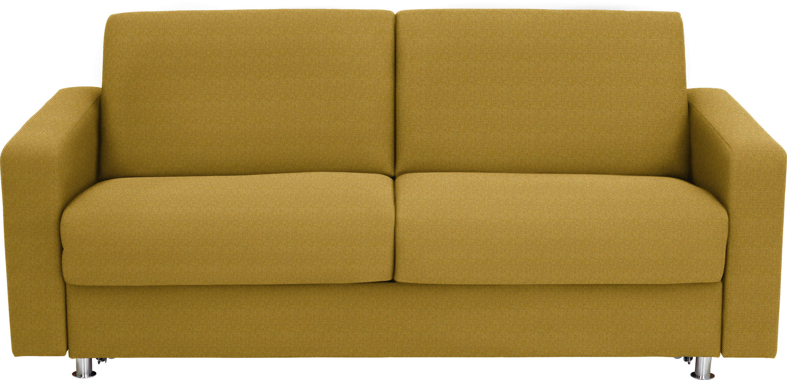 SCHLAFSOFA Flachgewebe Gelb - Chromfarben/Gelb, Design, Textil/Metall (195/84/100cm) - Bali