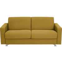SCHLAFSOFA in Flachgewebe Gelb  - Chromfarben/Gelb, Design, Textil/Metall (195/84/100cm) - Bali