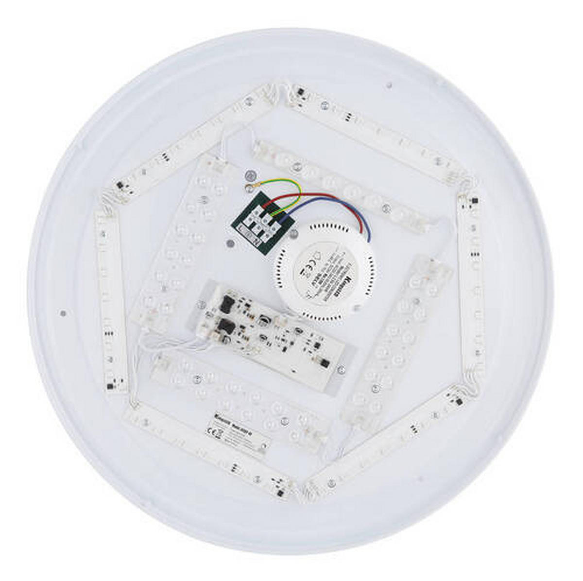 LED-DECKENLEUCHTE 40 W  48,5/7,2 cm    - Klar/Weiss, Design, Glas/Kunststoff (48,5/7,2cm) - Globo