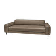 3-SITZER-SOFA  in Echtleder Hellbraun   - Hellbraun/Anthrazit, Design, Leder/Metall (230/70/109cm) - Johann Jakob