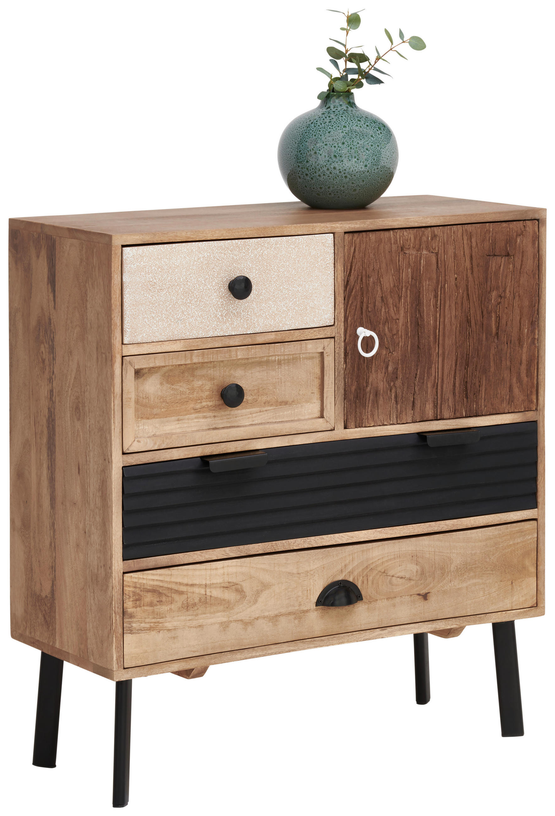 KOMMODE  in 80/88/35 cm  - Hellbraun/Dunkelbraun, LIFESTYLE, Holz/Metall (80/88/35cm) - Landscape