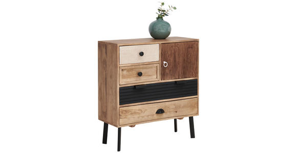 KOMMODE  in 80/88/35 cm  - Hellbraun/Dunkelbraun, LIFESTYLE, Holz/Metall (80/88/35cm) - Landscape