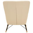 SCHAUKELSTUHL in Webstoff Creme  - Creme/Naturfarben, LIFESTYLE, Holz/Textil (71/94/91cm) - Novel