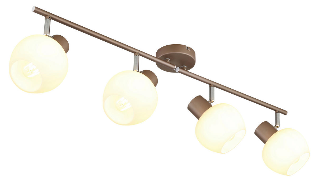 STRAHLER Eileen 80/12,5/17,5 cm  - Chromfarben/Braun, Design, Glas/Metall (80/12,5/17,5cm) - Globo