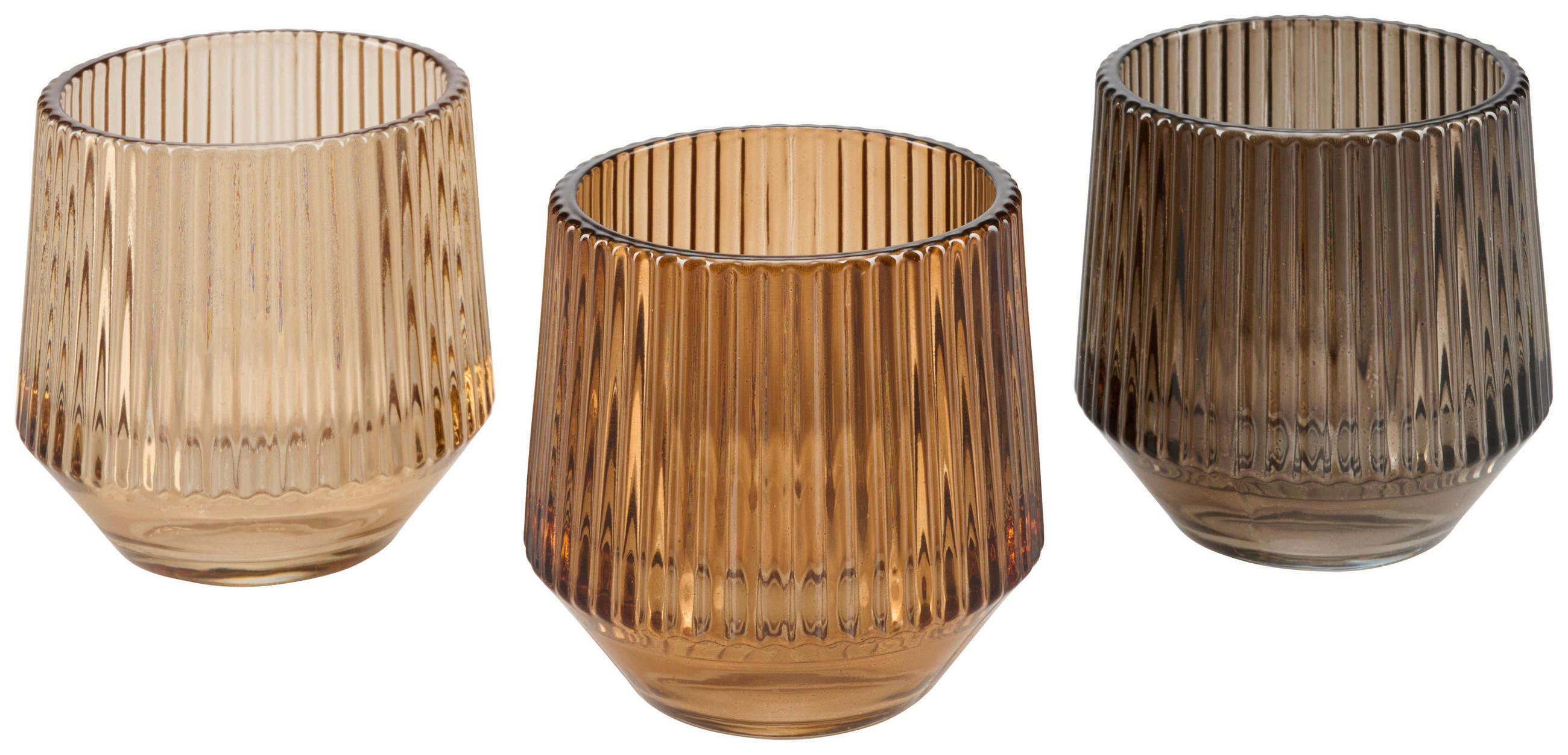 DEKOGLAS 8 cm  - Dunkelbraun/Beige, Basics, Glas (8/8cm)