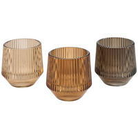 DEKOGLAS 8 cm  - Dunkelbraun/Beige, Basics, Glas (8/8cm)
